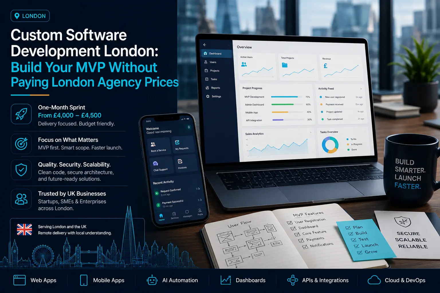Custom software development London cost guide