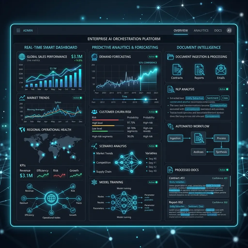 Real-world enterprise AI use cases â€” dashboards, predictive analytics, document intelligence 2026