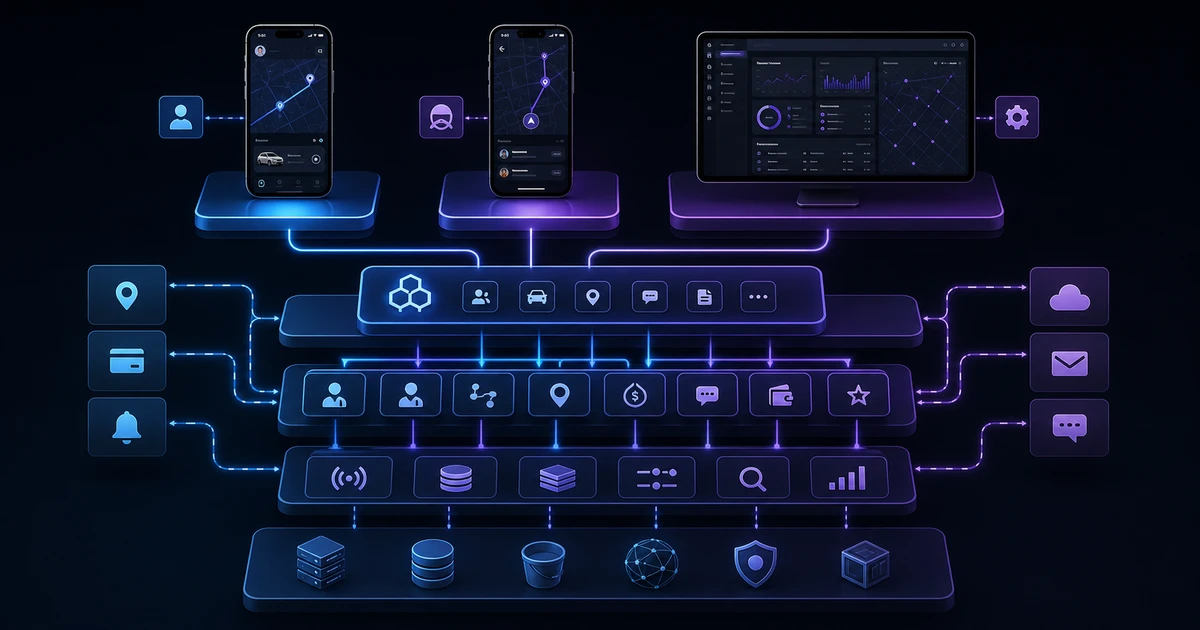 Tech stack for an app like Uber