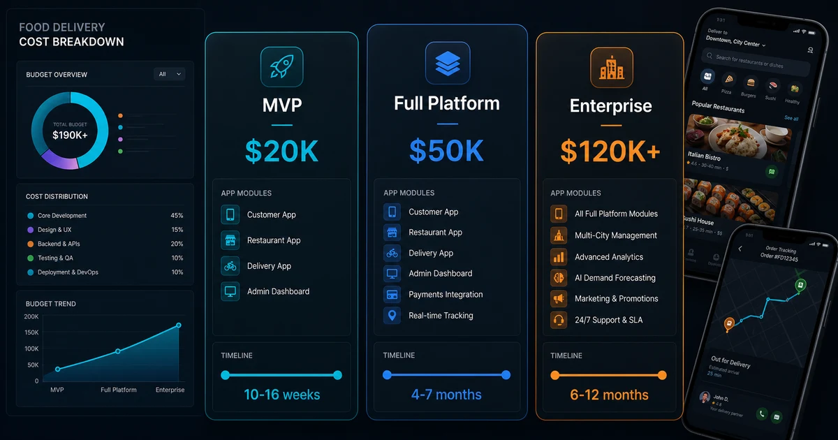 Cost to build an app like Uber Eats 2026