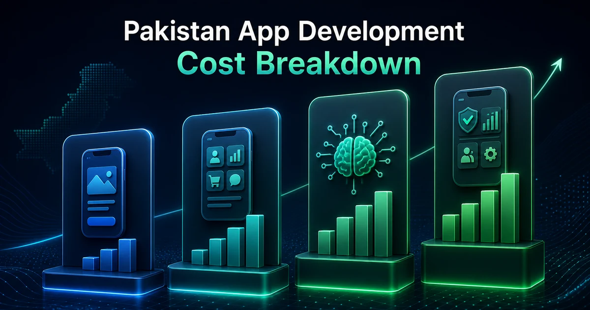 Pakistan app development cost breakdown from simple mobile apps to enterprise platforms