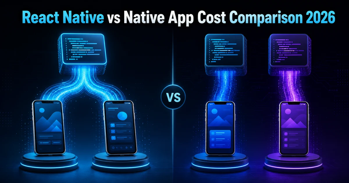 React Native vs native app cost comparison for iOS and Android in 2026