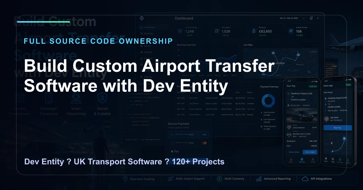 Build Custom Airport Transfer Software with Dev Entity