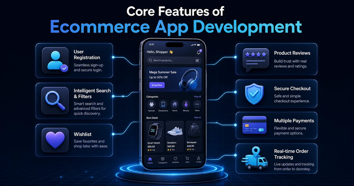Core Features of Ecommerce App Development